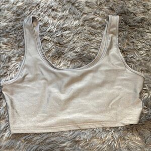 Forever 21 Shimmering Silver Top